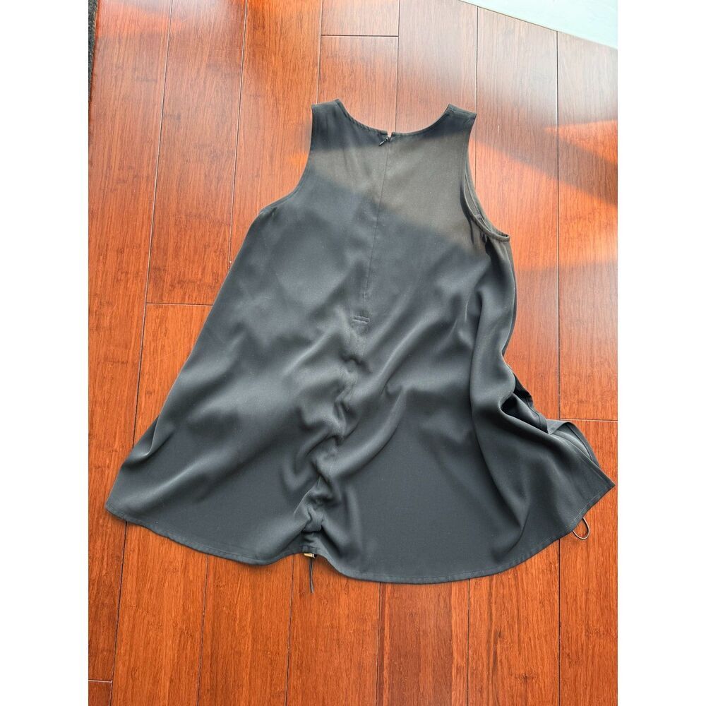 UN3D Japan Avant Garde Sleeveless Top Black Ruched Side Slit Asymmetric Tunic - Picture 3 of 14